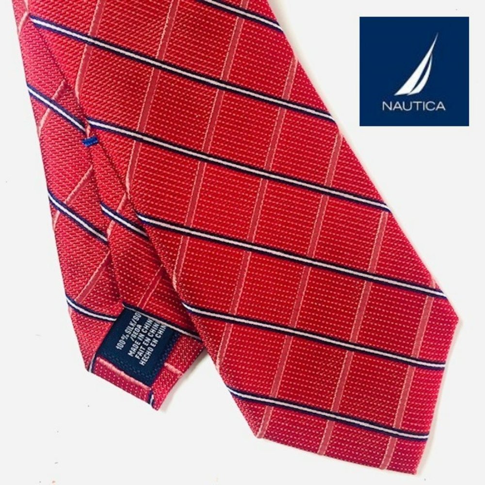 Nautica Red Silk Tie